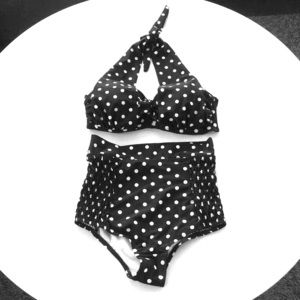 Polka dot high waisted retro style bikini NWOT